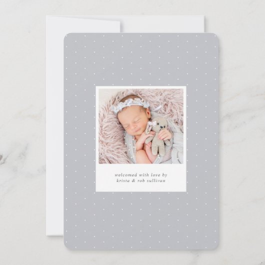 Eine frische Zweigstelle | Foto Birth Ankündigung (Rückseite)