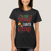 Eine frohe Lunch Lady Kariert Weihnachtsfamilie T-Shirt (Vorderseite)