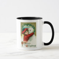 Eine frohe Weihnachten, die Schneemannszene umarmt