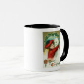 Eine frohe Weihnachten, die Schneemannszene umarmt Tasse (VorderseiteRechts)