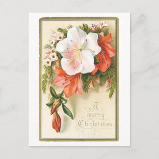Eine frohe Weihnachts-Blume Feiertagspostkarte