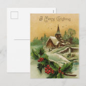 Eine frohe Weihnachtskarte Feiertagspostkarte (Vorne/Hinten)