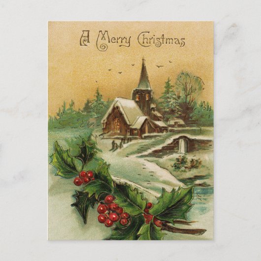 Eine frohe Weihnachtskarte Feiertagspostkarte (Vorderseite)
