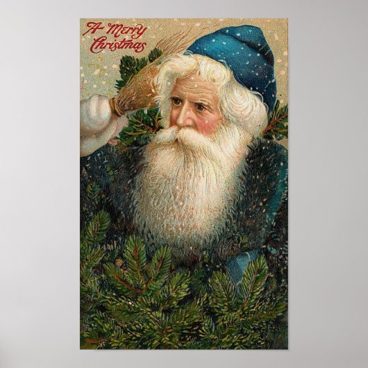 Eine frohe Weihnachtskarte für das alte St. Nick Poster (Vorne)
