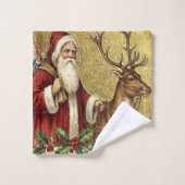 Eine frohe Weihnachtszeit Badhandtuch Set (Waschlappen)