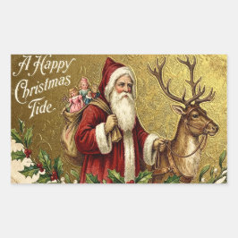 Eine frohe Weihnachtszeit Rechteckiger Aufkleber