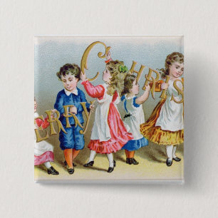 Eine fröhliche Christmas', viktorianische Button