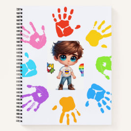 Eine fröhliche Feier zur Sensibilisierung für Auti Notizblock