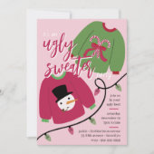 Eine fröhliche hässliche Weihnachtspullover-Feier- Einladung (Vorderseite)