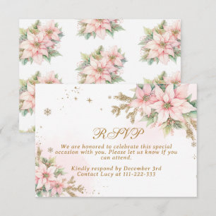 Eine fröhliche kleine Baby-Dusche Blush Winter RSV Dankeskarte