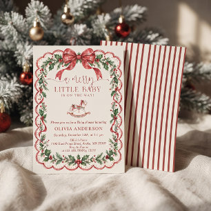 Eine fröhliche kleine Babyparty Weihnachten Babypa Einladung