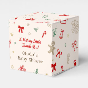 Eine fröhliche kleine Danke Weihnachts-Baby-Party Geschenkschachtel
