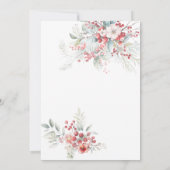 Eine fröhliche kleine elegante Winter Floral Baby Einladung (Rückseite)