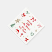 Eine fröhliche kleine Weihnachts-Baby-Party Serviette (Ecke)