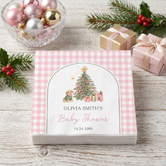 Eine fröhliche kleine Weihnachts-Baby-Party Serviette