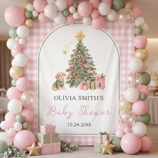 Eine fröhliche kleine Weihnachts-Baby-Party Wandteppich