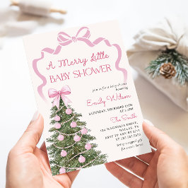 Eine fröhliche kleine Weihnachts-Baby-Shower-Einla Einladung