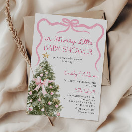 Eine fröhliche kleine Weihnachts-Baby-Shower-Einla Einladung