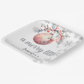 Eine fröhliche kleine Weihnachts-Ball-Winter-Babyd Pappteller (Gewinkelt)