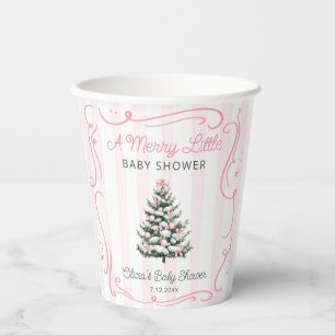 Eine fröhliche kleine Weihnachtsbaum-Baby-Party Pappbecher
