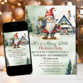 Eine fröhliche kleine Weihnachtsfeier-Party Einlad Einladung