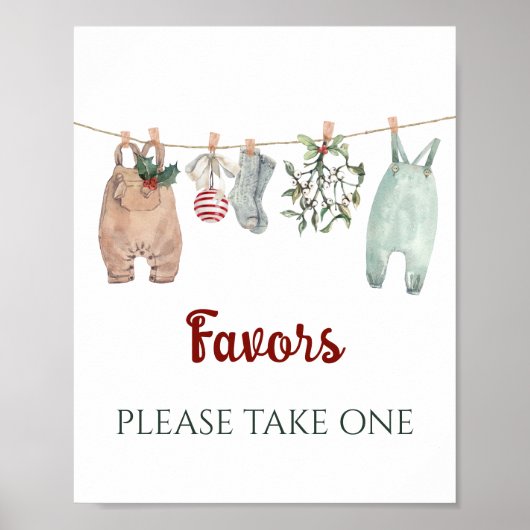Eine fröhliche kleine Weihnachtskleidung Geschenke Poster (Vorne)