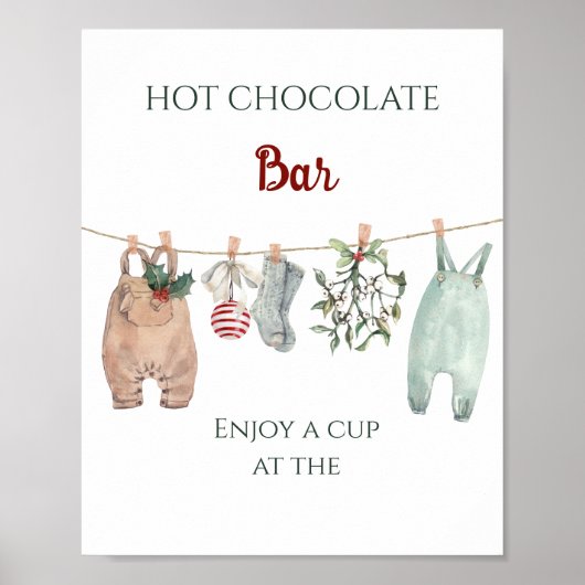 Eine fröhliche kleine Weihnachtskleidung-Hot-Choco Poster (Vorne)