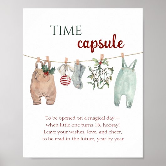 Eine fröhliche kleine Weihnachtskleidung Zeitkapse Poster (Vorne)