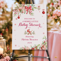 Eine fröhliche kleine Winter-Baby-Shower-Party Beg