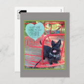 Eine fröhliche Lächelpostkarte Feiertagspostkarte (Vorne/Hinten)