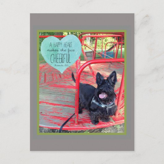 Eine fröhliche Lächelpostkarte Feiertagspostkarte (Vorderseite)