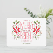 Eine fröhliche und helle Weihnachtskarte Feiertagskarte (Stehend Vorderseite)