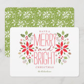 Eine fröhliche und helle Weihnachtskarte Feiertagskarte (Vorne/Hinten)