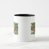 Eine fröhliche Weihnachts- und Rentierszene Tasse (Zentrum)