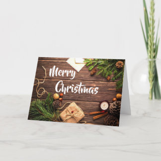 Eine fröhliche Weihnachtskarte für das Land Feiertagskarte