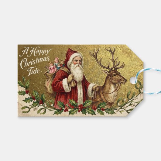Eine fröhliche Weihnachtszeit Geschenkanhänger (Vorderseite (Horizontal))