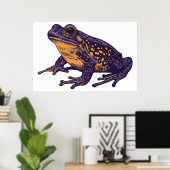 Eine Froschabbildung - groß Poster (Heimbüro)