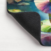 Eine Froschballerina tanzt auf einem Lotusblatt in Mousepad (Ecke)