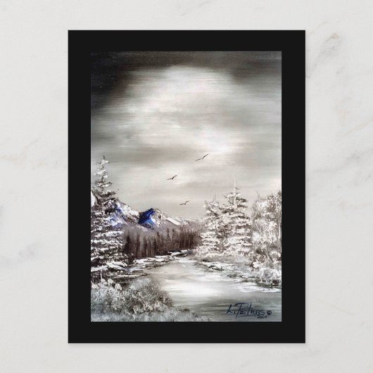 Eine frostige Nacht - Postkarte (Vorderseite)