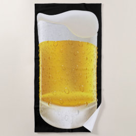 Eine frostige Tasse von Eiskalt-Sudsy-Bier Strandtuch