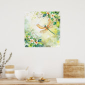 Eine Frühling-Libelle Poster (Küche)