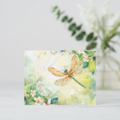 Eine Frühling-Libelle Postkarte (Stehend Vorderseite)