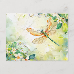 Eine Frühling-Libelle Postkarte