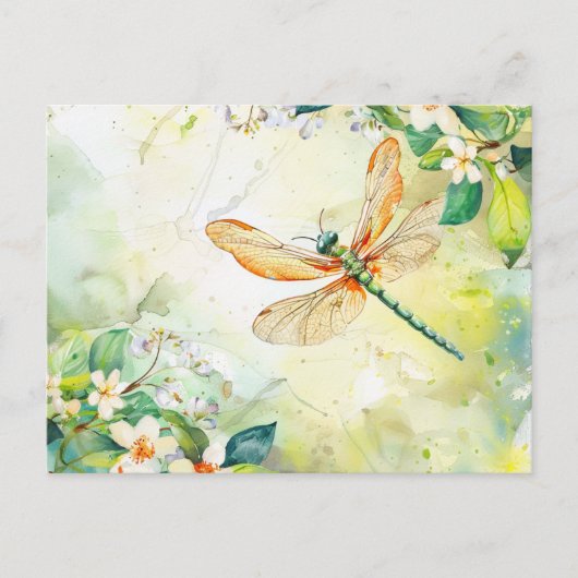 Eine Frühling-Libelle Postkarte (Vorderseite)