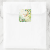 Eine Frühling-Libelle Quadratischer Aufkleber (Tasche)