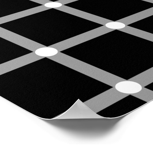 Eine funkelnde optische Täuschung in schwarz-weiß Poster (Ecke)