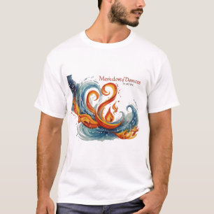 "Eine Fusion von Feuer und Wasser" Männergrundsatz T-Shirt