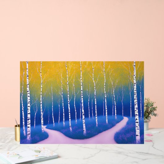 Eine Gabel in der Zeit - Eine Waldlandschaft Acrylschild (Hochzeit)