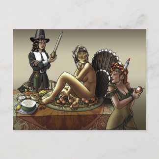 Eine Gabel in ihr stecken Postkarte