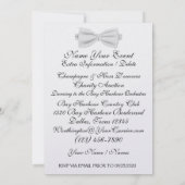 Eine Gala-Veranstaltung mit weißer Krawatte Einladung (Rückseite)